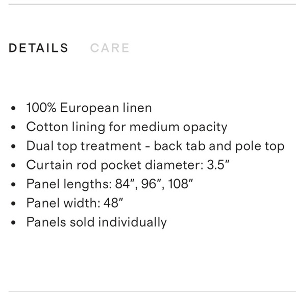 ✌️OUT✌️NWOT QUINCE 48x108 European Linen Curtain Cotton Light Filtering White - Picture 2 of 6